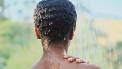 SHOWERING