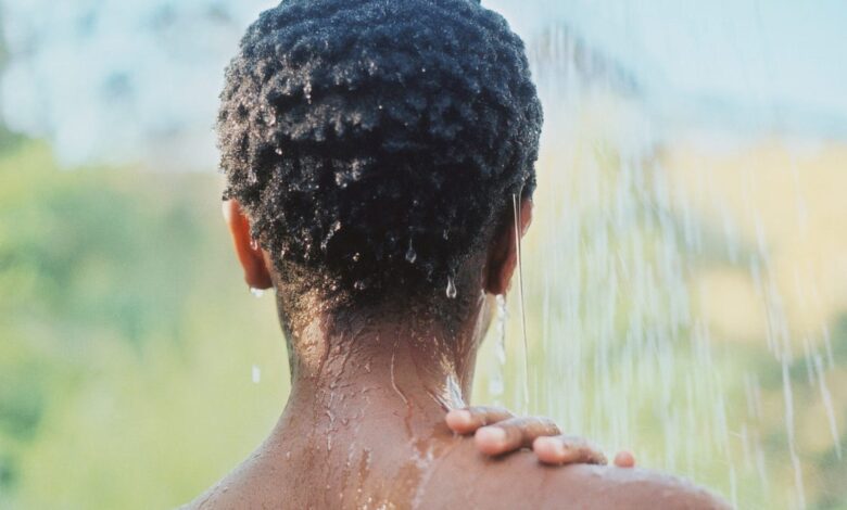 SHOWERING